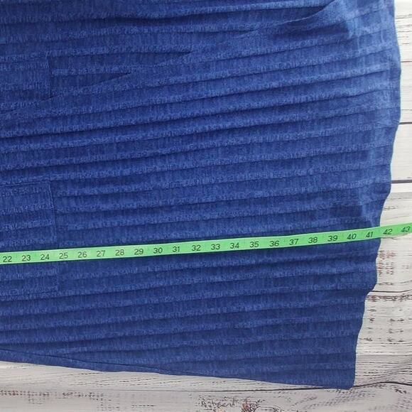 Lularoe Midi Dustrer Size S Open Lightweight Long Line Navy Blue Ribbed Coverup - Picture 9 of 9